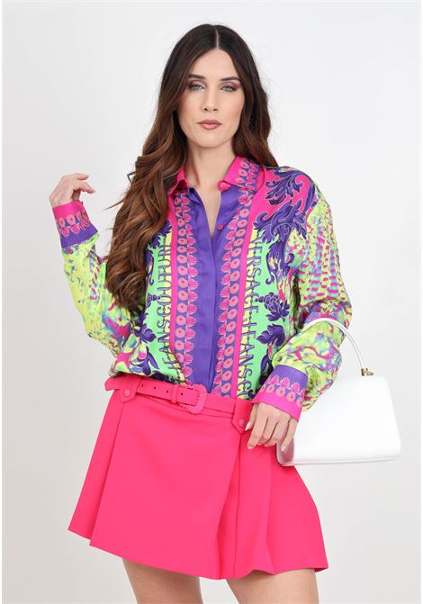 Multicolor women's shirt with baroque animal print VERSACE JEANS COUTURE | 76HAL2P2NS448609